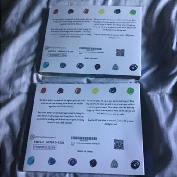 Crafts For All 12 pack fabric clothes markers Lot of two NWT - Picture 4 of 5